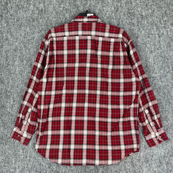 Banana Republic Shirt Mens XL Flannel Button-Down Long-Sleeve Heavyweight Red - Picture 5 of 11